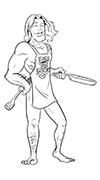 Sven the Viking God Coloring Page
